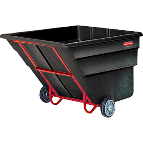 Tilt Truck, Polyethylene, 2 cu. yd., 2300 lbs. Load Capacity - Rubbermaid FG103600BLA