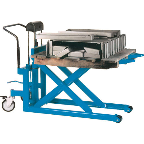 Hydraulic Skid Scissor Lift/Table, 42-1/2" L x 27" W, Steel, 2200 lbs. Capacity - Bishamon LV-100W
