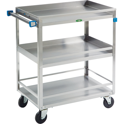 Guard Rail Carts, 3 Tiers, 19" W x 34-3/4" H x 31" D, 500 lbs. Capacity - Lakeside Material Handling 526