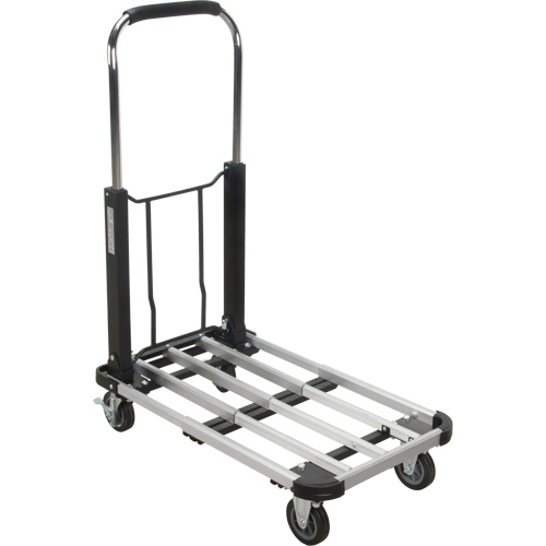 Foldable Platform Trucks, Aluminum, 300 lbs., 28" L x 16" W, 32" High - KLETON 