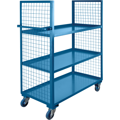 Wire Mesh Utility Cart, Steel, 24" x 63" x 51", 1200 lbs. Capacity - KLETON 