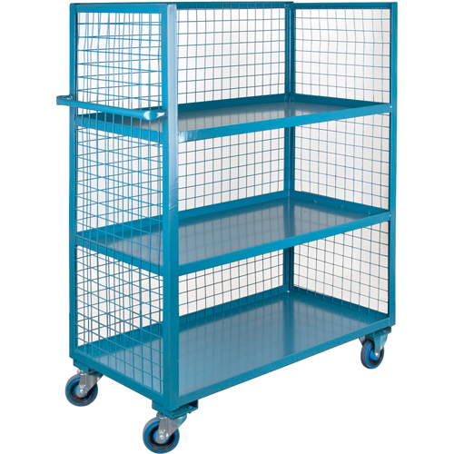 Chariots grillag&eacute;s, Acier, 24" x 63" x 39", Capacit&eacute; 2400 lb - KLETON 