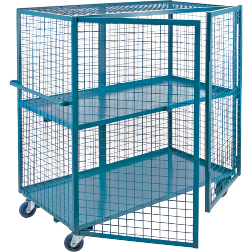 Chariots de s&eacute;curit&eacute;, Acier, 26" x 62-1/2" x 39", Capacit&eacute; 2400 lb - KLETON 