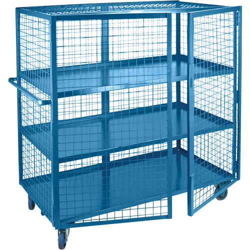 Wire Mesh Truck, 3 Tiers, 51" L x 26" W x 62.5" H, 1200 lbs. Cap. - KLETON 