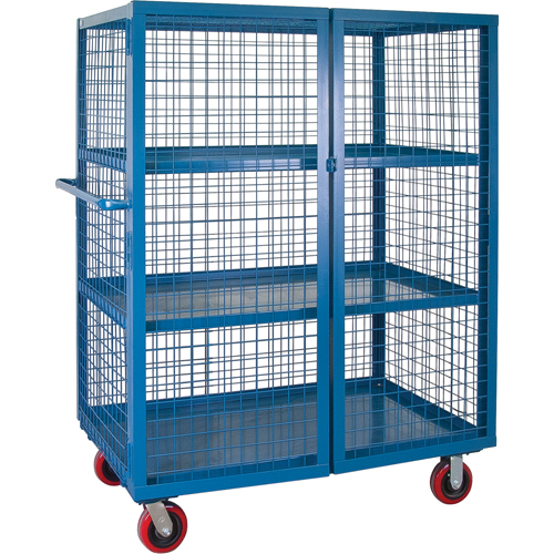 Chariot en treillis m&eacute;tallique, 3 niveaux, 75" lo x 32" la x 62,5" h, Cap. 2400 lb - KLETON 
