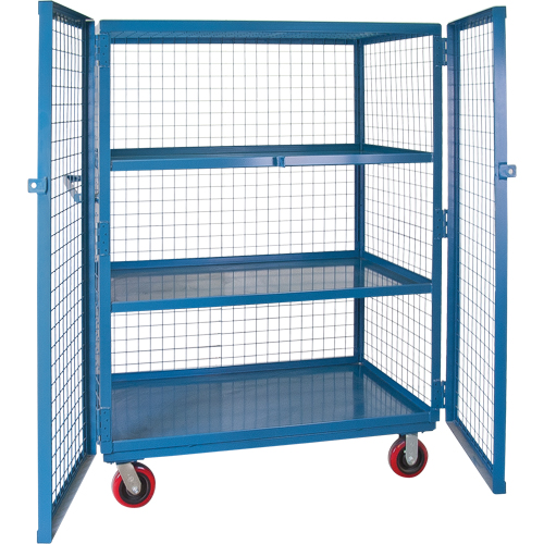 Chariot en treillis m&eacute;tallique, 3 niveaux, 51" lo x 32" la x 62,5" h, Cap. 2400 lb - KLETON 