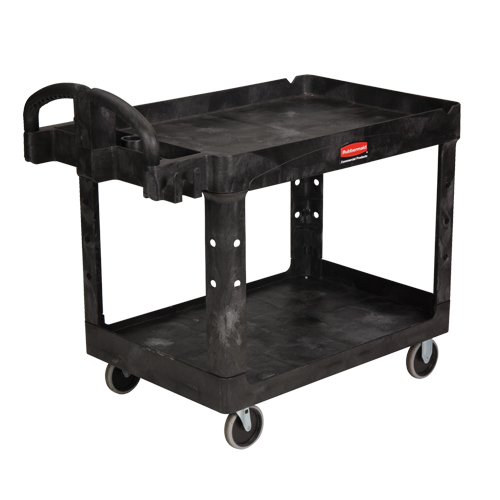 Chariot utilitaire robuste - 4520-88, 2 tiers, 25-1/4" x 39" x 44", Capacit&eacute; 500 lb - Rubbermaid FG452088BLA