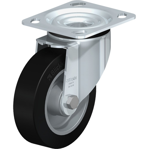 Heavy-Duty Kingpinless Caster, Swivel, 5" (127 mm), Rubber, 550 lbs. (249.5 kg.) - Blickle LK-ALEV 125K-14