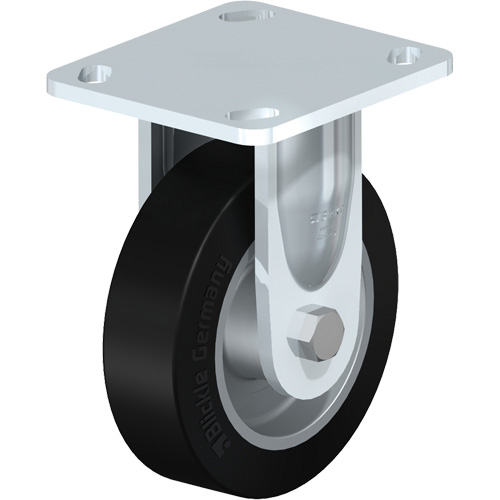 Roulettes robustes sans cheville, Fixe, 5" (127 mm), Caoutchouc,  - Blickle BKS-ALEV 125K-14