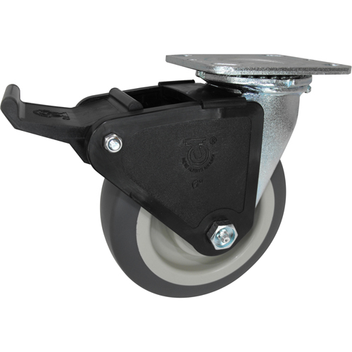 Total Locking Caster, Swivel with Brake, 6" (152.4 mm), Forged Steel, 900 lbs. (408 kg.) - Blickle P21S-C060R-14-TB