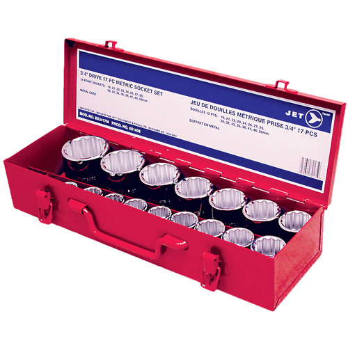 Metric Socket Set, 16 Pcs, 3/4" Drive Size - JET 601406
