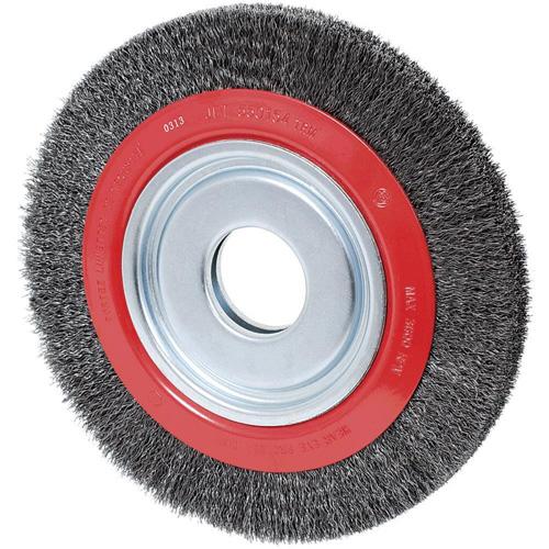 101G-2C Crimped Wire Wheel, 8" Dia., 0.02" Fill, 1/2" - 2" Arbor - JET 550141