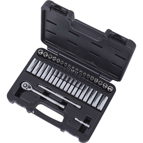 ISK-1440SM SAE/Metric Socket Set, 40 Pcs, 1/4" Drive Size, Deep - JET 020113
