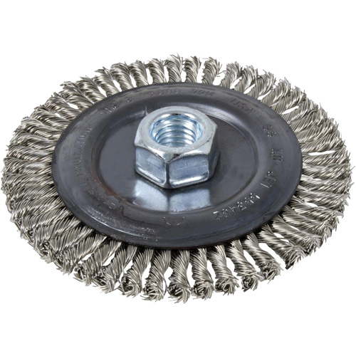 Stringer Bead Brush Wheel, 6" Dia., 0.022" Fill, 5/8"-11 Arbor - JET 553411