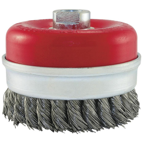 Knot Banded Cup Brush, 5" Dia. x 5/8"-11 Arbor - JET 553655
