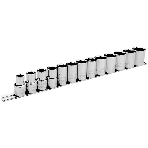 Metric Socket Set, 13 Pcs, 1/2" Drive Size - JET 601312