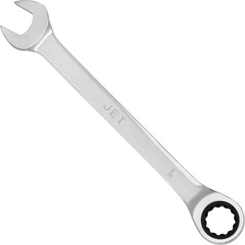 Non-Reversible Long Pattern Ratcheting Combination Wrench, 9 mm, Chrome Finish - JET 701154