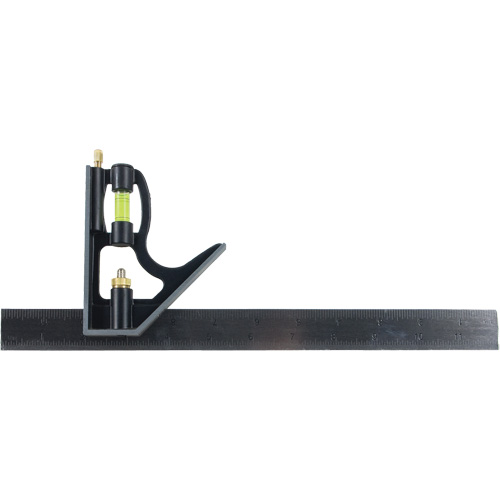 Combination Square, 12" L, Stainless Steel, Plain - JET 776065