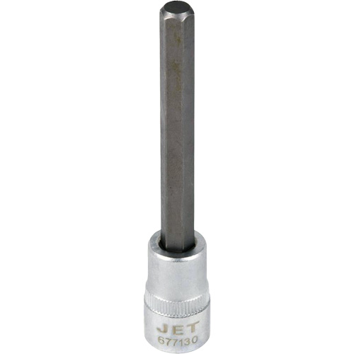 Bit Socket, Hex, 1/4" x 4" L, 3/8" Drive - JET 677128