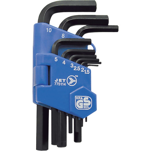 JHK-9M Short Arm Hex Key Set, 9 Pcs., Metric - JET 775114