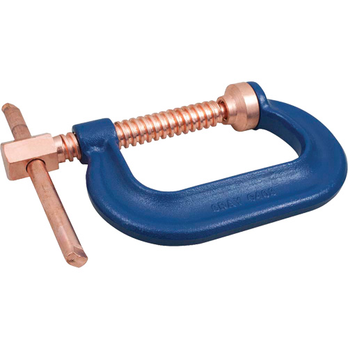 Heavy-Duty Forged C-Clamp, 10" (254 mm) Capacity, 5" (127 mm) Throat Depth - Gray Tools C410