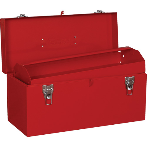Heavy-Duty Tool Box, 8-1/2" D x 20" W x 9-1/2" H, Red - Gray Tools 9120