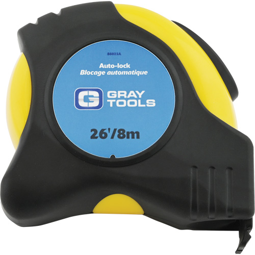 Ruban &agrave; mesurer Autolock, 1" x 26/8 m, Marques de goujon Imp&eacute;rial & m&eacute;trique - Gray Tools 86025A
