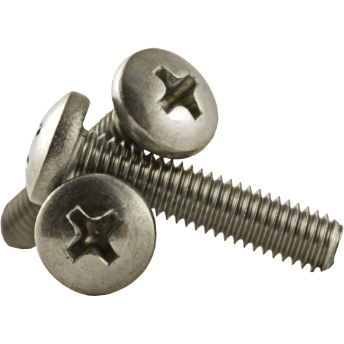 Machine Screw Pan Head, #10 x 3/4" L, Stainless Steel -  
