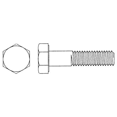 Hex Head Cap Screw, 1/2" Dia., 3" L, Zinc Plated, Coarse, Grade 5 -  