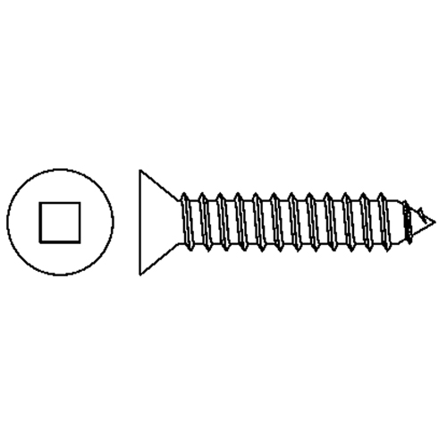 Tapping Flat Head Screws, #6 x 5/8" L, Zinc Plated - Fasteners & Fittings Inc. 149460