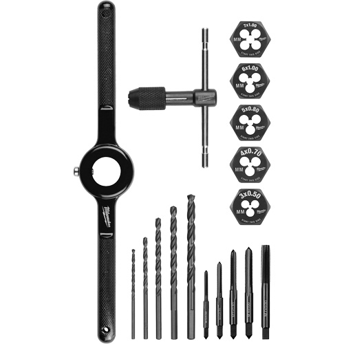 Tap and Die Set, 17 Pieces - Milwaukee 49-22-5601