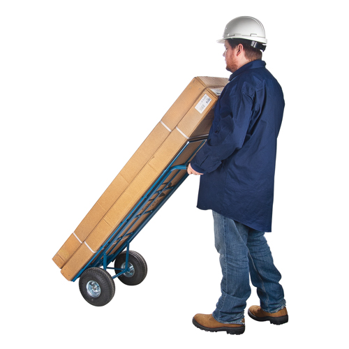 Load Retention Hand Truck, Dual Handle, Steel, 53" Height, 600 lbs. Capacity - KLETON 