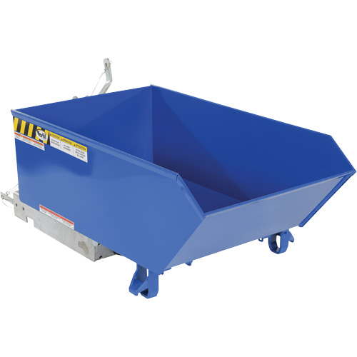 Low Profile 90 Degree Self Dumping Hopper, Steel, 1/4 cu.yd., Blue - Vestil H-25-HD