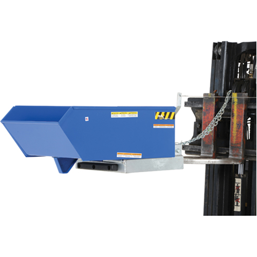Low Profile 90 Degree Self Dumping Hopper, Steel, 1/4 cu.yd., Blue - Vestil H-25-HD