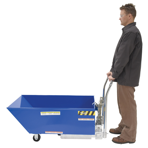 Low Profile Parts Hopper, Steel, 1/2 cu.yd., Blue - Vestil HOP-LP-N