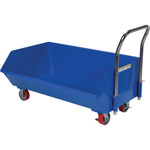 Low Profile Hopper, Steel, 1/3 cu.yd., Blue - Vestil SLPT-33
