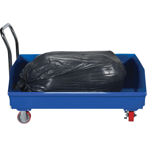 Low Profile Hopper, Steel, 1/3 cu.yd., Blue - Vestil SLPT-33
