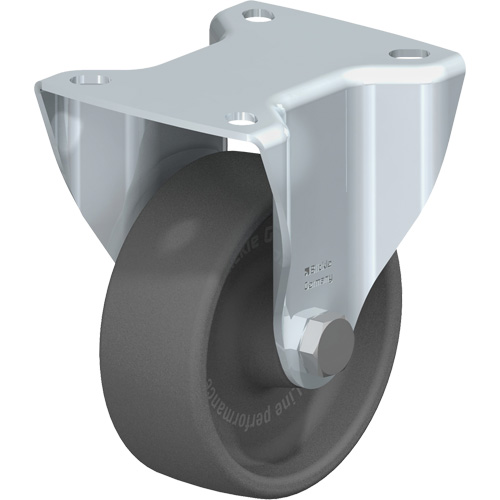 Caster, Rigid, 4" (101.6 mm), Heat-Resistant Thermoplastic, 550 lbs. (249.5 kg.) - Blickle BK-POHI 102G-1