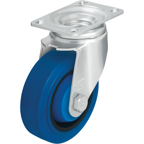 Caster, Swivel, 5" (127 mm), Hard Rubber, 400 lbs. (181 kg.) - Blickle L-POEV 126KA-12-SB