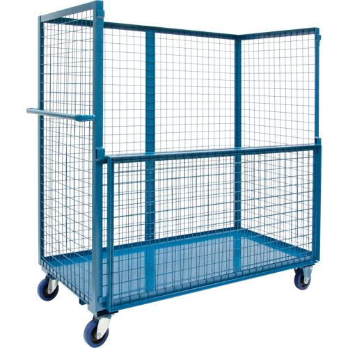 Chariot grillag&eacute; pour transport , Acier, 24" x 55" x 60", Capacit&eacute; 1200 lb - KLETON 