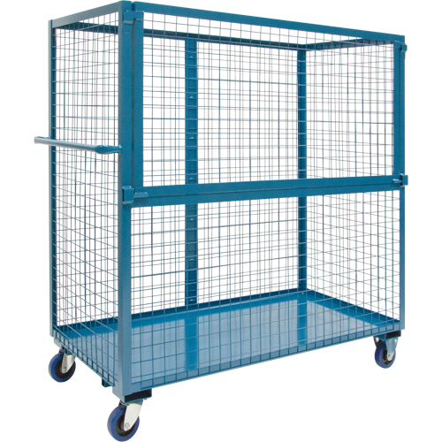 Chariot grillag&eacute; pour transport , Acier, 24" x 55" x 60", Capacit&eacute; 1200 lb - KLETON 