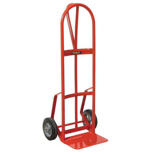 Hand Truck with Reinforced Noseplate - 126DRN-HB , P-Handle Handle, Steel, 51" Height, 800 lbs. Capacity - Wesco 210264