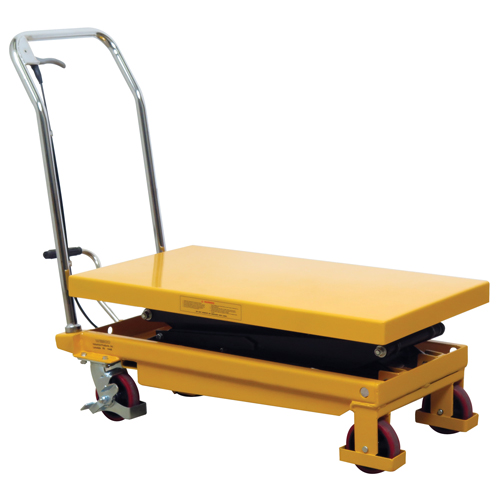 Table &eacute;l&eacute;vatrice &agrave; ciseaux hydraulique, 19,5" lo x 35,5" la/35-1/2" lo x 19-1/2" la, Acier, Capacit&eacute; 770 lb - Wesco 260204