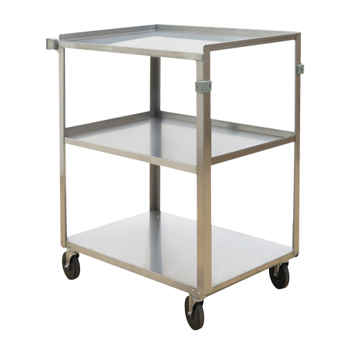Shelf Carts, 3 Tiers, 18" W x 32" H x 27-3/8" D, 500 lbs. Capacity - Wesco 260293
