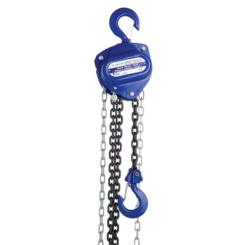Chain Hoist, 20' Lift, 4000 lbs. (2 tons) Capacity, Load Chain Grade 80 Chain - Gray Tools CH-2-20