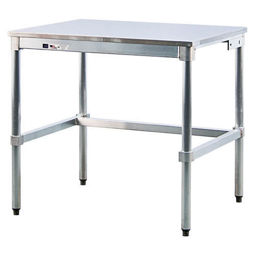 &eacute;tabli avec dessus en acier inoxydable - New Age Industrial 24SS84KD