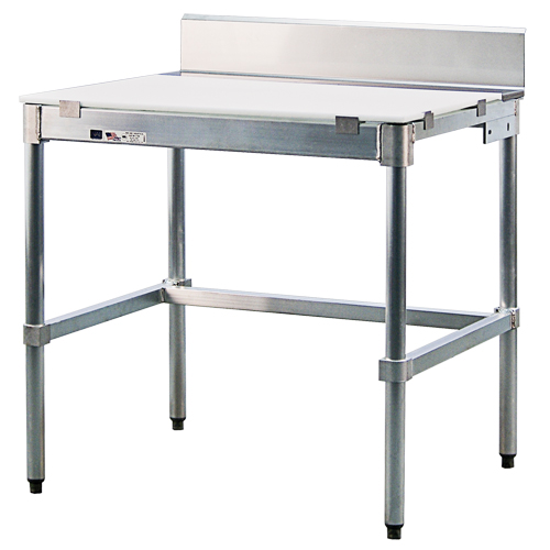 &eacute;tabli avec dessus en poly, 84" la x 24" p x 35-1/2" h, Capacit&eacute; 1200 lb - New Age Industrial 24PBS84KD