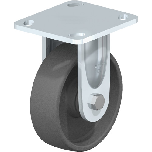 Impact-Resistant Caster, Rigid, 5" (127 mm), Nylon, 660 lbs. (300 kg.) - Blickle BKS-POG 125KA-14