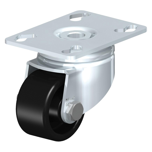 Roulette surbaiss&eacute;e, Pivotant, 2" (51 mm), Nylon, 264 lb (119,7 kg) - Blickle LKPA-POA 52G