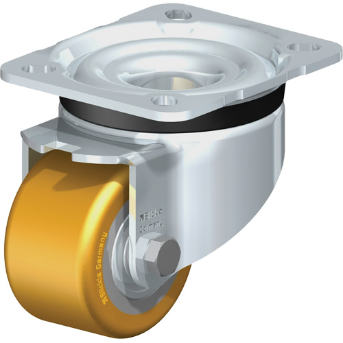 Roulette robuste, Pivotant, 2-3/5" (65 mm), Polyur&eacute;thane, 1377 lb (625 kg) - Blickle LK-VSTH 65K